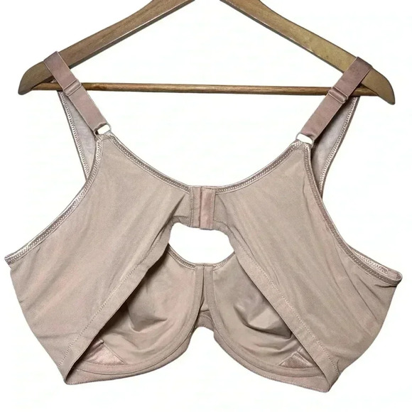 Breezies Signature Shine Unlined Underwire Support Bra Mink A639540 Size 42DDD - Picture 7 of 9